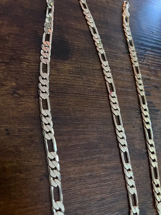 14K gold plated Chain Necklace and Bracelet Set - Picture 2 of 3